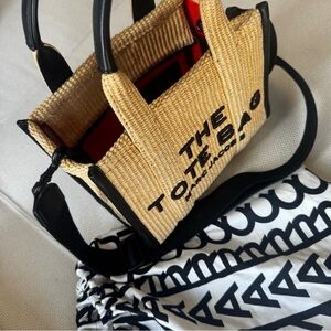 Marc Jacobs Tan and Black Tote Bag